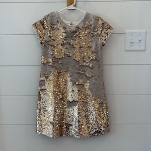 GB girls gold sequin dress size small